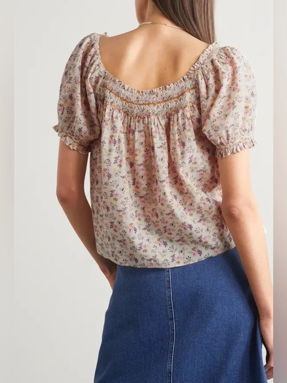 NWT DÔEN Portia Blouse in Feathered Floral | XXL